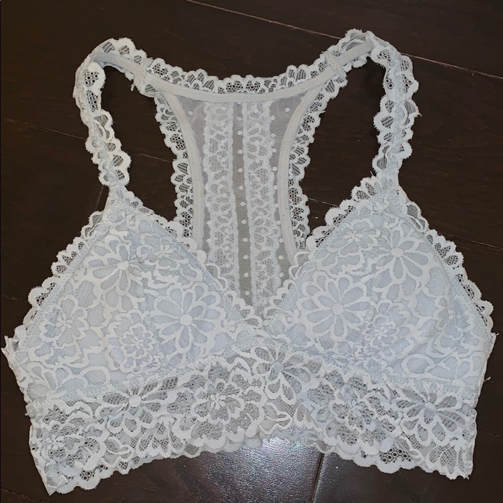 Aerie Light Blue Lacy Bralette